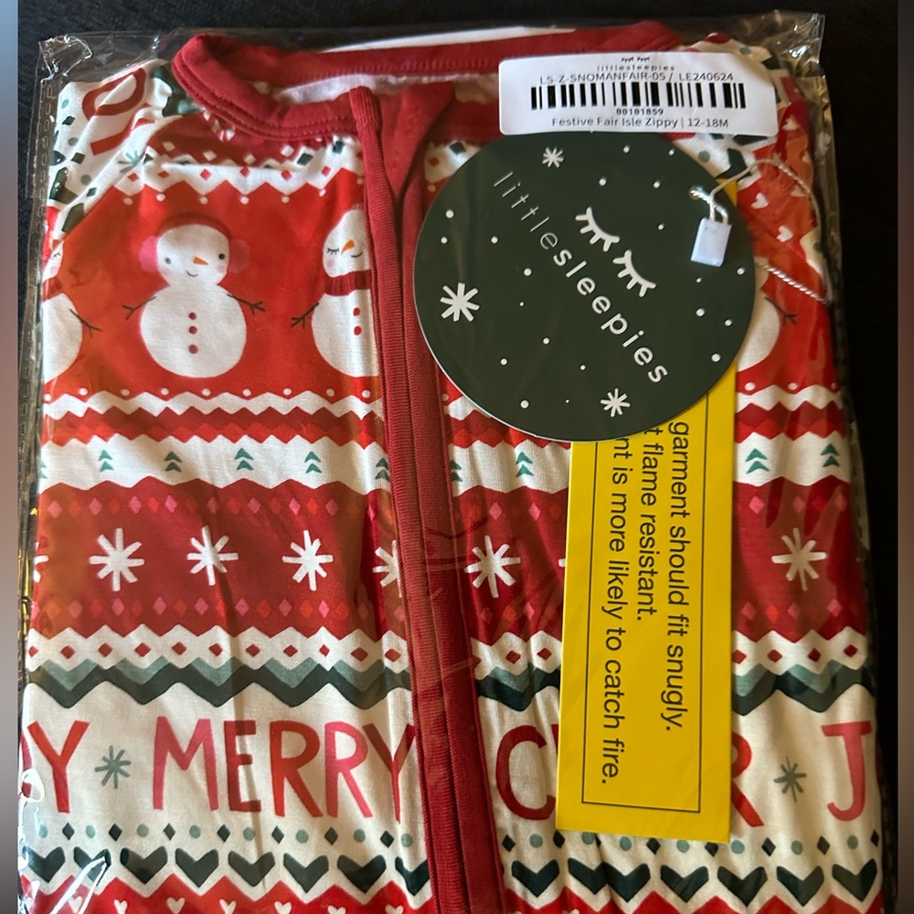 Little Sleepies Festive Fair Isle Zippy